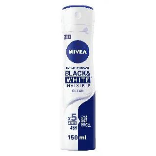 Nivea Deoderant Spray Women Invisible Black & White Clean 150 Ml