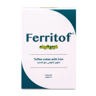 FERRITOF TOFFEE CUBES WITH IRON CHEW TABLET 26P
