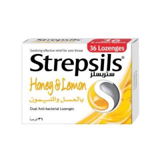 STREPSILS LOZENGE HONEY LEMON 36 P