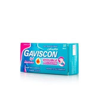 GAVISCON DOUBLE ACTION PEPPERMENT TABLET 32 P