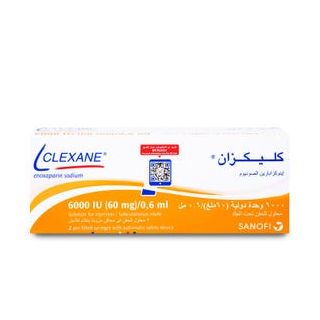 CLEXANE 6000/0.6 ML PRE-FILLED SYRINGE 2P