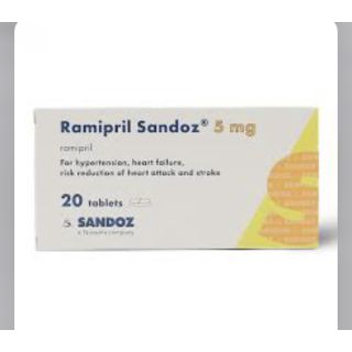 RAMIPRIL SANDOZ 5 MG TABLET 20 P