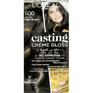 Loreal Hair Color Casting Creme Gloss No Ammonia Light Brown 500
