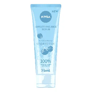 Nivea Face Scrub Smoothing Rice Organic Blueberry 75 Ml