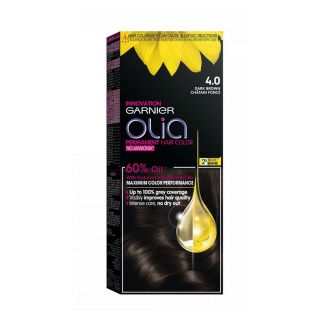 Garnier Hair Dye Color Olia No Ammonia Dark Brown 4.0