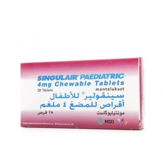 SINGULAIR PAEDIATRIC 4 MG CHEWABLE TABLET 28P