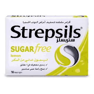 Strepsils Lozenge Lemon Sugar Free 16P