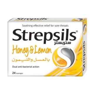 STREPSILS LOZENGE HONEY  LEMON 24P