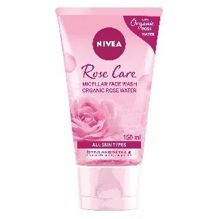 Nivea Rose Care Face Wash Micellar Organic Rose Water 150 Ml