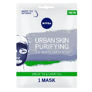 Nivea Face Mask Urban Skin Green Tea+Charcoal 1*12 C