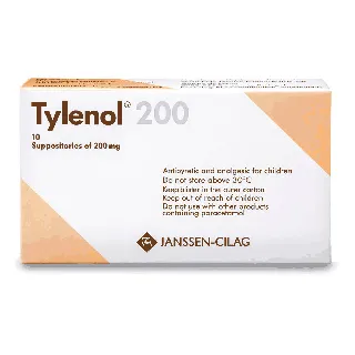 Tylenol 200 Mg Suppository 10P