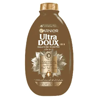 Garnier Ultra Doux Hair Shampoo Purifying And Shine Charcoal And Black Seed 200 Ml