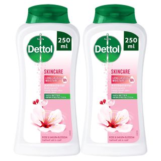 Dettol Shower Gel Skin Care Rose And Sakura Blossom 250 Ml*2P 35%Off Offer