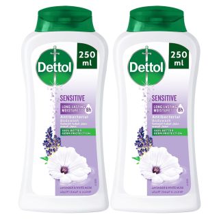 Dettol Shower Gel Sensetive Lavander And White Musk 250 Ml*2P 25%Off Offer