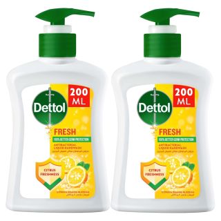 Dettol Hand Wash Fresh Lemon And Orange Blossom 200 Ml*2P 255 Off Offer