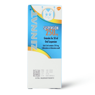 ZINNAT 250 MG SUSPENSION 50 ML