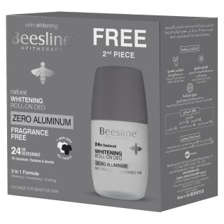 Beesline Deodorant Roll On Whitening For Zero Aluminum 24Hr 50 Ml 1+1