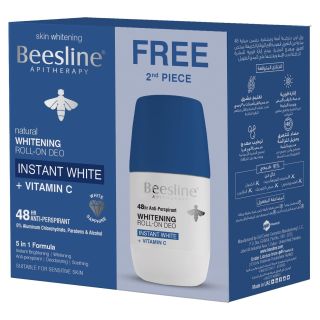 Beesline Deodorant Roll On Whitening For Women Instant White For 48 Hr 50 Ml 1+1 OFFER