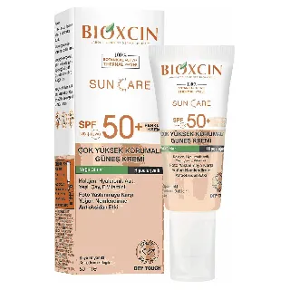Bioxcin Sun Care Spf 50+ Tinted Very High Protection Sun Cream Oily Skin 50 Ml