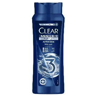 Clear Hair Shampoo Men Active Cooling 3 In 1 600/700 Ml