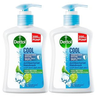 Dettol Hand Wash Cool Mint And Bergamot 25% Offer 2*200 Ml