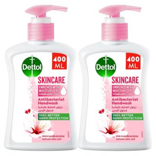 Dettol Hand Wash Skincare Rose And Sakura Flower 35% Offer 2*400 Ml