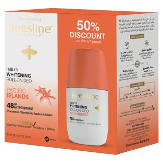 Beesline Deodorant Roll Pacific Island Whitening 50 Ml (1+50% Disc) Offer