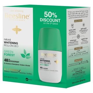 Beesline Deodorant Roll Green Forest Whitening 50 Ml (1+50% Disc) Offer