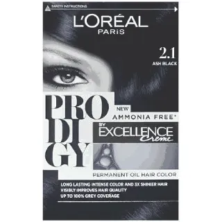 Loreal Hair Color Prodigy No Ammonia Ash Black 2.1