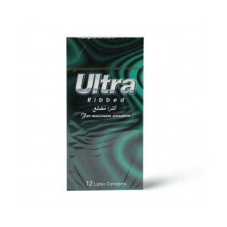 ULTRA CONDOM RIBBED 12P