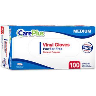 VINYLE GLOVES POWDER FREE MEDIUM SIZE 100P