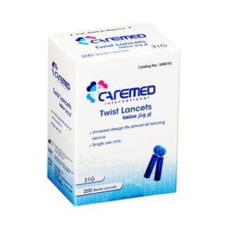CAREMED TWIST LANCETS FOR ONE TOUCH 200 P