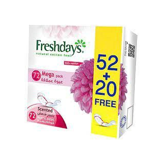 FRESH DAYS FEMALE NAPKINS UNSCENTED 52+20*6