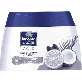 Parachute Hair Cream Anti Dandruff Coconut And Lemon 140 Ml Yellow