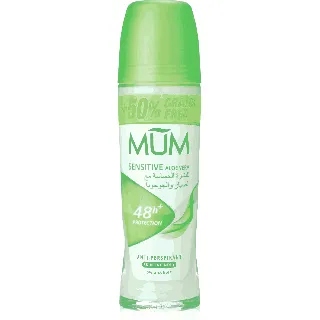 Mum Deodorant Roll On Sensitive Skin Aloe Vera With Jojoba 75 Ml