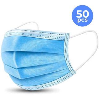 FACE MASK EAR LOOP 3 LAYERS BLUE 50 P * 40 C
