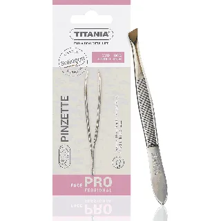 Titania Tweezers Glod Silver Striped Curved Gb/1060