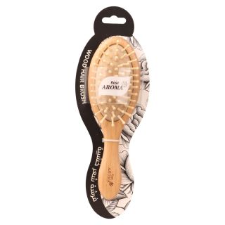Rose Aroma Hair Brush Wooden Small 4713