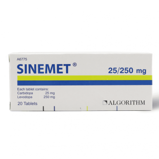 SINEMET 25/250 MG TABLET 20P