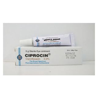 CIPROCIN 0.3% EYE OINT 5 GM