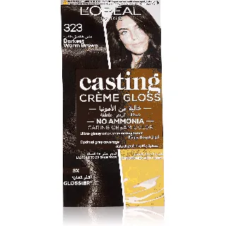 Loreal Hair Color Casting Creme Gloss No Ammonia Dark Warm Brown 323