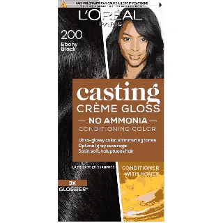 Loreal Hair Color Casting Creme Gloss No Ammonia Dark Black 200