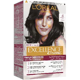 Loreal Hair Color Excellence Mouse Creme Chatain 4
