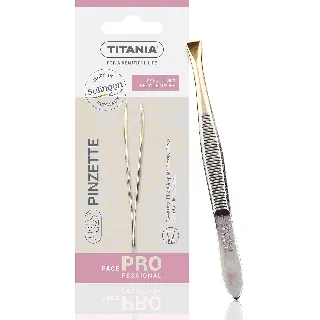 Titania Tweezers Gold Silver Curved Ga/1060