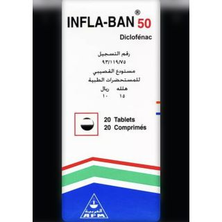 INFLA BAN 50 MG TABLET 20P