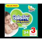 BABYJOY BABY DIAPERS ECONOMY (3) 34*4 C